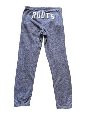 Roots Salt & Pepper Heritage Sweatpants Spellout Back Logo XS